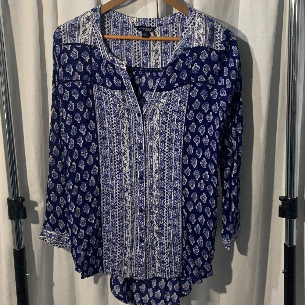 Long Sleeve Lucky Brand Blouse!